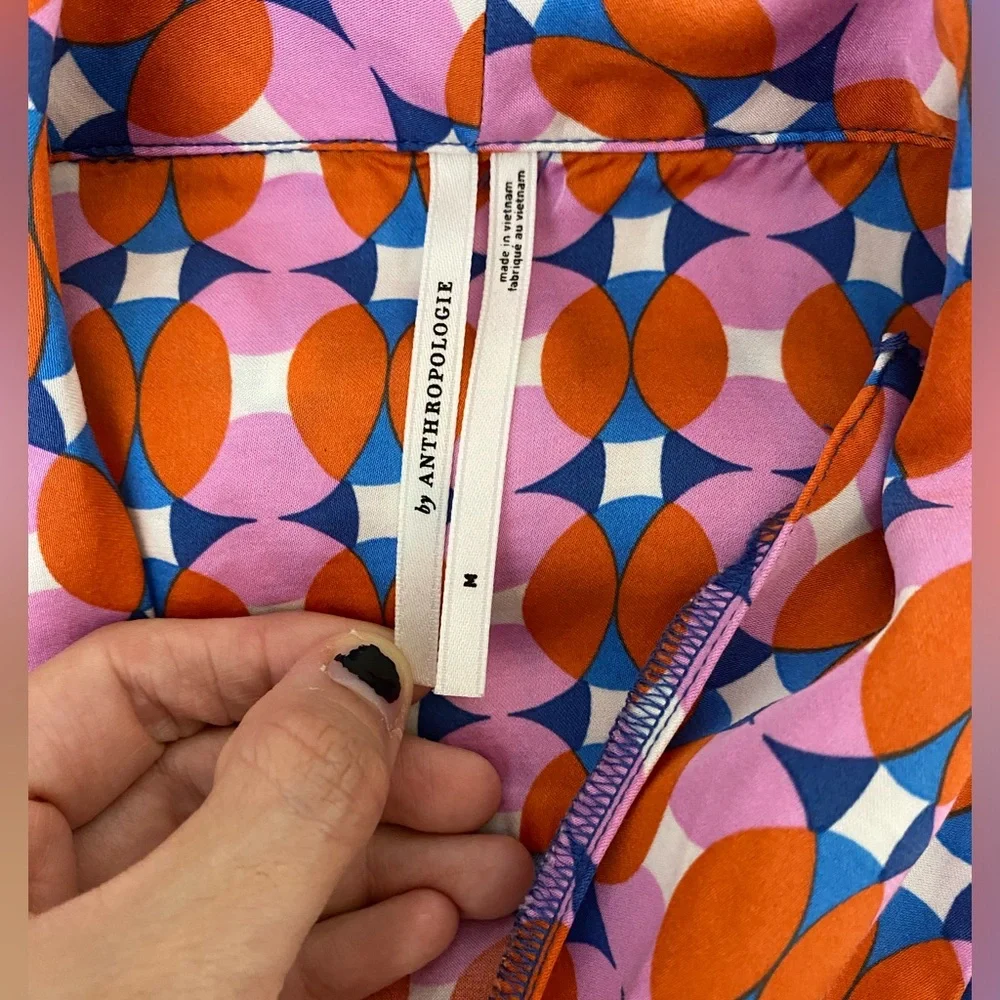 Anthropologie Orange and Pink Pajama Set - Picture 8 of 10